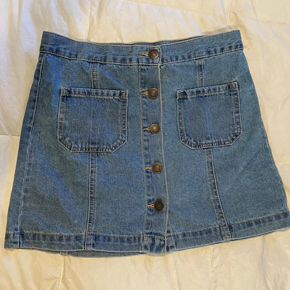 Jean button up skirt